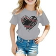 thumbnail image 3 of MZXELPRJD Shirts for Girls Toddler Baseball Shirt Kids Baby Heart Print Graphic T Shirt Spring Summer Casual Crew Neck Short Sleeve Tops for Kids 12M-10T, 3 of 5