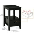 thumbnail image 3 of HOMCOM End Table, Sofa Side Table with Drawer and Shelf, Modern Nightstand, 3 of 10