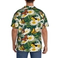 thumbnail image 3 of Pofeuu Sunflowers And Butterflies Print Mens Casual Short Sleeve Shirts Beach Summer Spread Collar Pocket Tops Men's Casual Short-sleeved Shirt-X-Large, 3 of 5