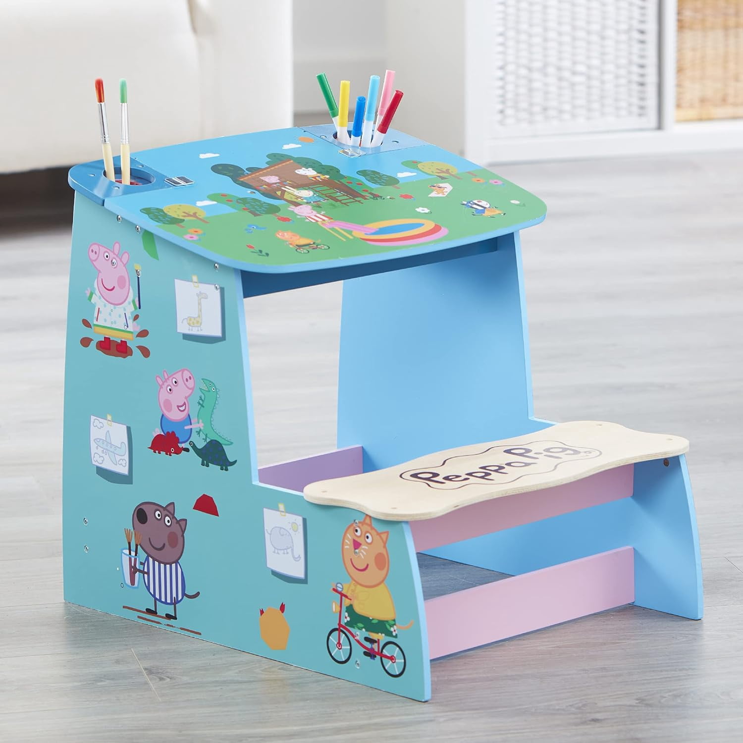 Peppa Pig Kids Activity Table and Chair Set, Blue