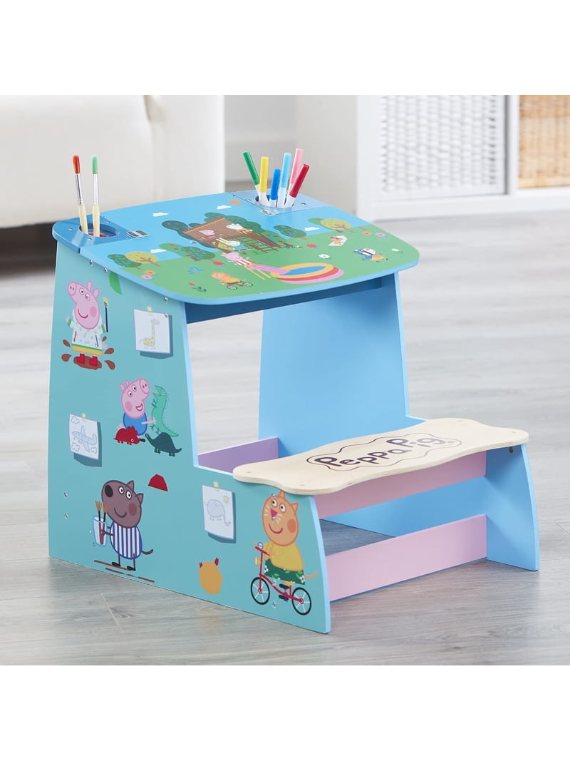 Peppa Pig, Kids Activity Table and Chair Set, Blue - Walmart.com