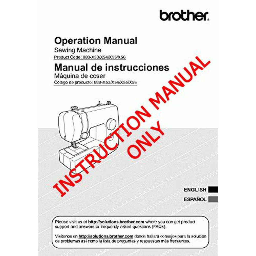Brother JX2517 Sewing Machine Owners Instruction Manual - Walmart.com