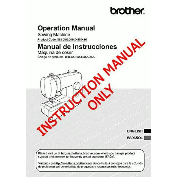 Brother JX2517 Sewing Machine Owners Instruction Manual