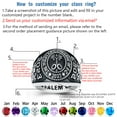 thumbnail image 3 of Customizable Class Rings Fully Personalized Class Rings for Men Gold Plated Class Rings 925 Sterling Silver Rings Men's Class Rings Class Rings for Men High School Size 5-15 Men's School Ring, 3 of 9