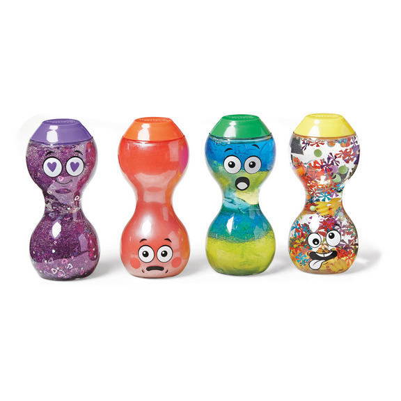hand2mind Express Your Feelings Sensory Bottles Secondary Emotions II, Ages 3  (4 Pieces)