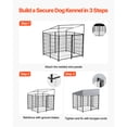 thumbnail image 6 of KFFKFF Outdoor Dog Kennel, 3.67 x 3.78 x 4.1 ft Spacious Pet Enclosure with Secure Lock, Weatherproof Roof Cover for UV Protection, Durable Cage Run for Medium to Large Dogs, 6 of 9