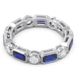 thumbnail image 3 of 5.00 Carat Genuine Diamond Blue Sapphire Gemstone Anniversary Eternity Bands for Women Solid 14K White Gold Size 4.5 by Diamond-Capitals, 3 of 8
