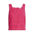 thumbnail image 5 of Time and Tru Women's and Women's Plus Eyelet Leaf Pattern Cotton Tank Top, XS-4X, 5 of 5