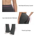 thumbnail image 3 of Shgiloo 3PCS Women’s High Waist Tummy Control Flare Leggings with Pockets, 3 of 7