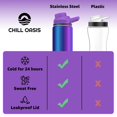 thumbnail image 4 of Botella de Agua Chill Oasis Aura 650 ml Libre de BPA con Aislamiento al Vacío, 4 of 7