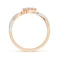 thumbnail image 2 of ANGARA Natural Slanted Diamond Infinity Ring in 14K Rose & White Gold for Women (Size-2.1mm| Color-G| Clarity-VS2) | April Birthstone, Anniversary, Jewelry Gift for Women | Natural Diamond Ring, 2 of 9