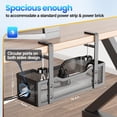 thumbnail image 5 of Behome Under Desk Cable Management, Metal Mesh Cord Organizer Under Desk with Clamp Mount, Metal Cable Organizer for Home Office, Black, 5 of 7