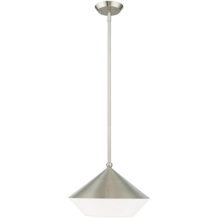 

Mini Pendants 1 Light Fixtures With Brushed Nickel Finish Steel Material Medium 17 40 Watts