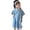 a-Blue2384122, variant on Boys Kids Summer Two Piece Denim Outfit With Point Collar Short Sleeve Button Down Shirt Elastic Waist Denim Shorts For Casual Play Casual Set