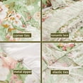 thumbnail image 4 of LANPEI French Country Bedding Set Twin Cotton Girls Floral Duvet Cover 4 Piece- White Lace Luxury Princess Dust Ruffle 18'' Split Corner Bed Skirt, 4 of 7