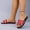 #0061-Red, variant on Xucatan Women's Flat Sandals, Casual Two Strap Slide with Color Block Weave, Non Slip Sole Outdoor Indoor Footwear, Versatile Spring Summer Design for Daily Use Gift