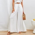 thumbnail image 2 of EDFBUYKRS Female Women Pants Casual Womens Fall Pants Petite Women's Pleats High Waisted Straight Pants Wide Leg Pants Women's Casual Loose Trousers Xxl, 2 of 4