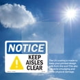 thumbnail image 5 of Keep Aisles Clear OSHA Notice Vinyl Decal Label 5 Inch x 3.5 Inch - 10 Pack, 5 of 6