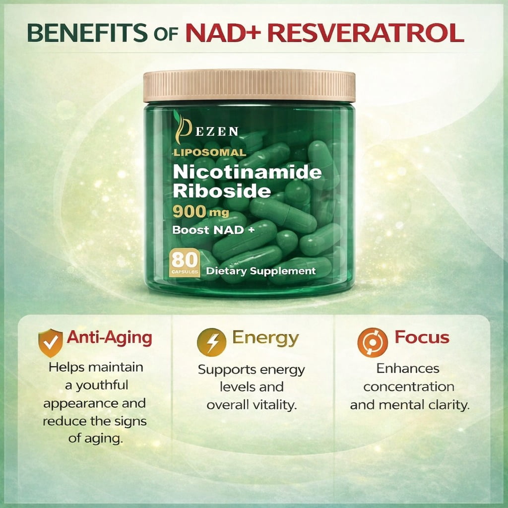 NAD+ Capsules & NAD Liquid Drink Mix Combo, Nicotinamide Adenine Dinucleotide Booster with NMN Alternative, Resveratrol & Vitamin B3, Cellular Energy & Healthy Aging, Pack 3
