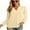 06-Light Yellow, variant on Women's Casual V-neck Shirt Office Long Sleeve Bubble Cuff Four Seasons Top Purple X-Large