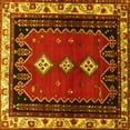 thumbnail image 1 of Ahgly Company Machine Washable Indoor Square Persian Yellow Traditional Area Rugs, 4' Square, 1 of 4