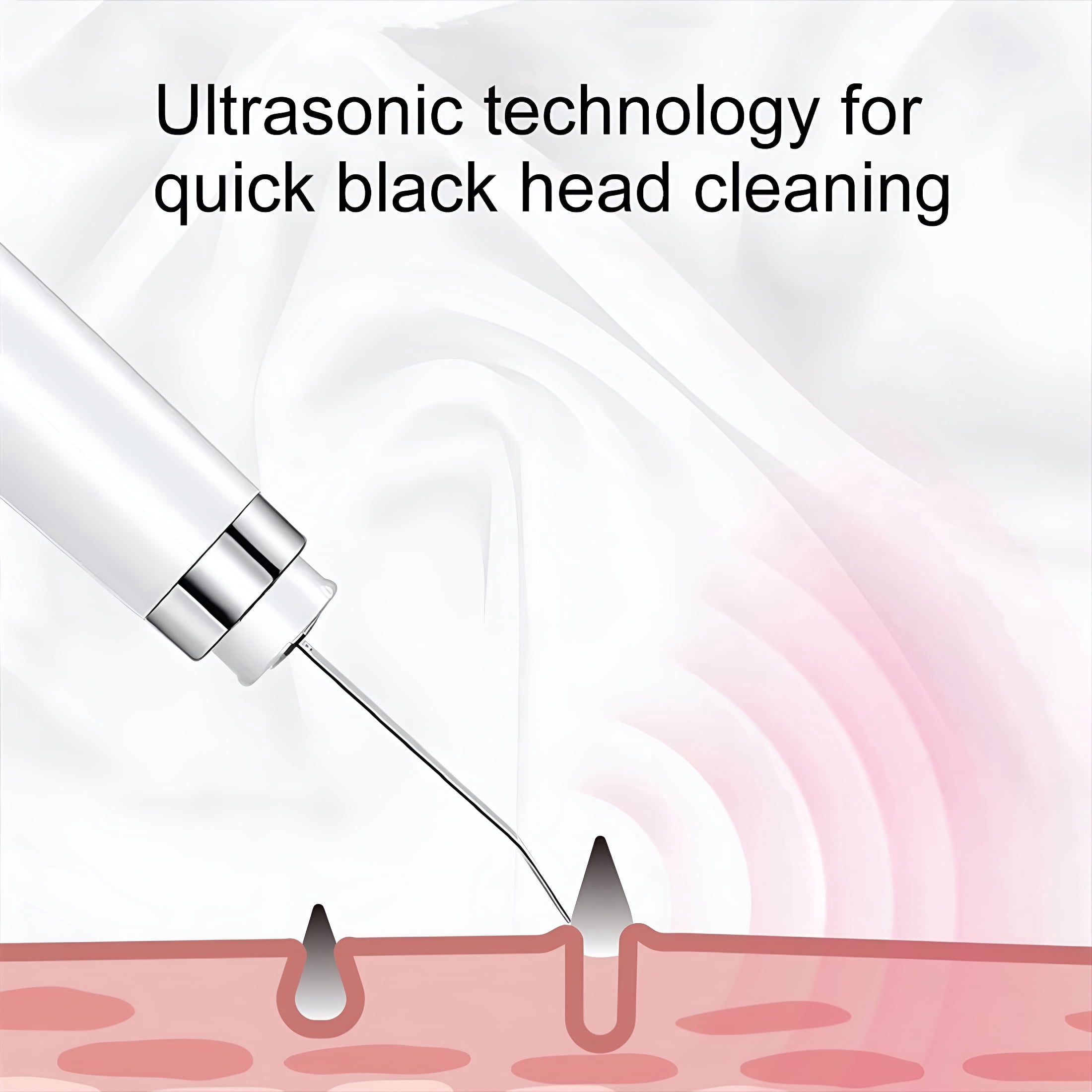 XIRQI 2026 New Ultrasonic Cleanser Skin Scrubber Face Spatula, Skin Spatula Pore Cleaner Blackhead Remover Tools for Facial Deep Cleansing, Skin Exfoliating Tool (Professional Series-Black)
