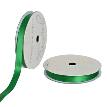 Gwen Studios 3/8" Emerald Green Satin Ribbon, 7 yards
