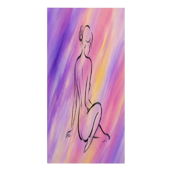RKSupls Reclining Figure Warm Tones Microfiber Beach Towel Absorbent Compact Towels for Swimming Pool Beach Travel Things for Vacation Essentials Adult Gift,61.4×30.3Inch
