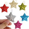 thumbnail image 3 of 6pcs Glitter Mini Pendant Star Christmas Tree Hanging Decorations Xmas Ornament, 3 of 4