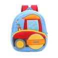 thumbnail image 2 of Kid‘s Engineering Vehicle Backpack Plush Kindergarten Schoolbag Zipper Closure, 2 of 2