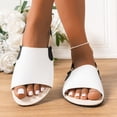 thumbnail image 1 of MKLEKYY Sandalias Cómodas de Verano para Mujer, Con Cabeza Redonda, Una Palabra, Colocación de Color, Suela Gruesa, Moda, Conjunto de Pie, Sandalias Romanas de Talla Grande, 1 of 4