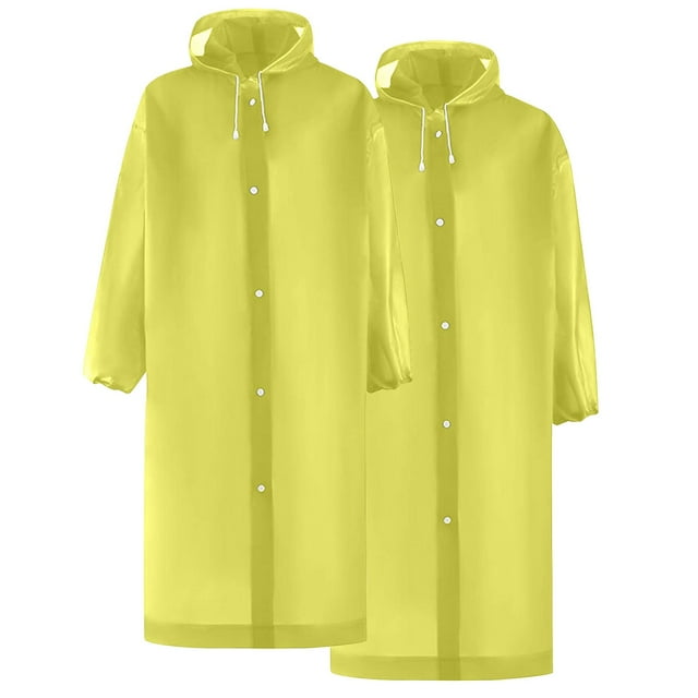 SDNall Imperméable à Capuchon à Manches Longues pour Femmes et Hommes, 2 Pcs, Extérieur