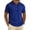 #0189-Blue, variant on Qiyinn Mens Knit Polo Shirts Casual Short Sleeve 2 Button Textured Summer Vacation Shirts Lightweight Golf Polo T