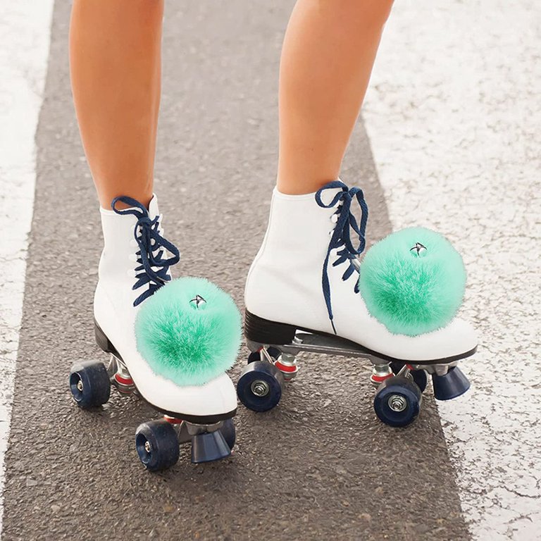 تسوق 2 Pcs Roller Skate Pom Poms with Jingle Bells Girls Roller Skate Pom  Poms Fuzzy Pom Pom for Quad Roller Skate,Purple اونلاين