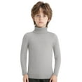 thumbnail image 1 of Moggemol Chandail d'Hiver Chaud pour Petits Garçons Col Roulé Ajusté Gris 110, 1 of 7