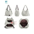 thumbnail image 4 of Deago Fashion Women's Multi-Pocket Cotton Canvas Handbags Shoulder Bags Totes Purses Satchel Travel Bag (White), 4 of 7