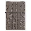 Armor Black Ice Reverse Carve Zippo Design