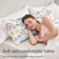 thumbnail image 5 of Cute Rainbow Sun Body Pillow Cover 20 x 60 Inch Decorative Pillow Cover Rainy Simple Drawing Lumbar Pillowcase Seasonal Rectangle Cushion Case for Couch Sofa Bed Living Room, 5 of 9