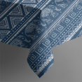 thumbnail image 4 of Blue Geometric Pattern with Elephants Rectangle Tablecloth 60"x120",Waterproof Polyester Rectangle Table Cloth, Wipeable Spillproof Polyester Tablecloth for Dining, Camping, Indoor and Outdoor, 4 of 6