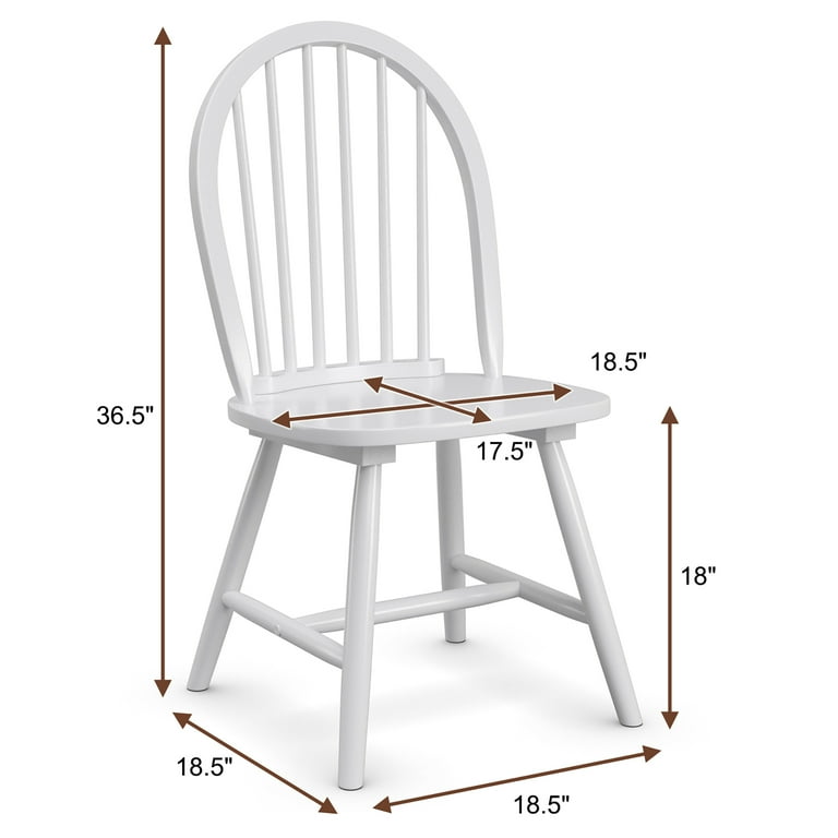 Costway Wooden Windsor Dining Side Chair Set of 4, Vintage