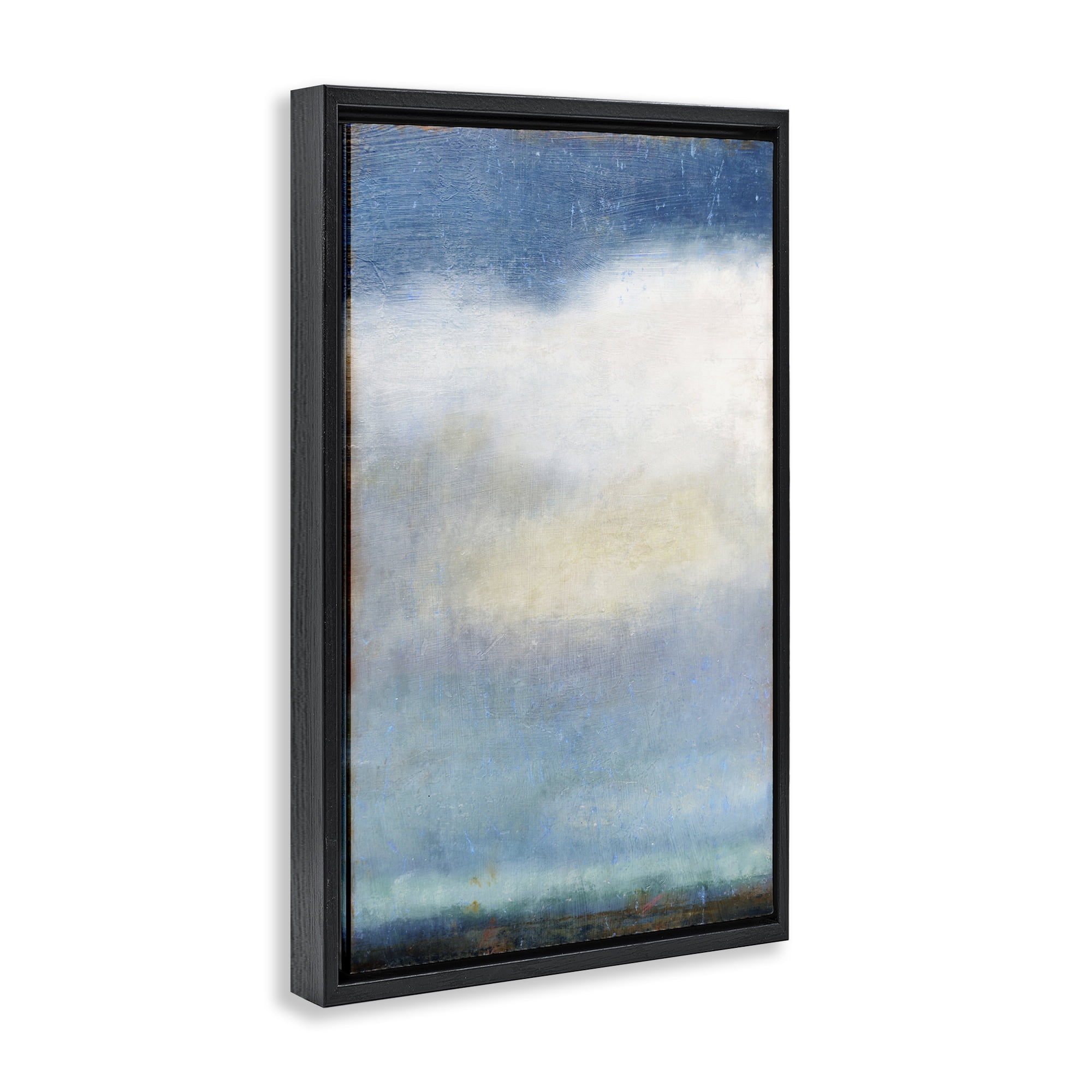 Stupell Industries Rustic Clouds Landscape Landscape Painting Black Floater Framed Art Print Wall Art, 21 x 31