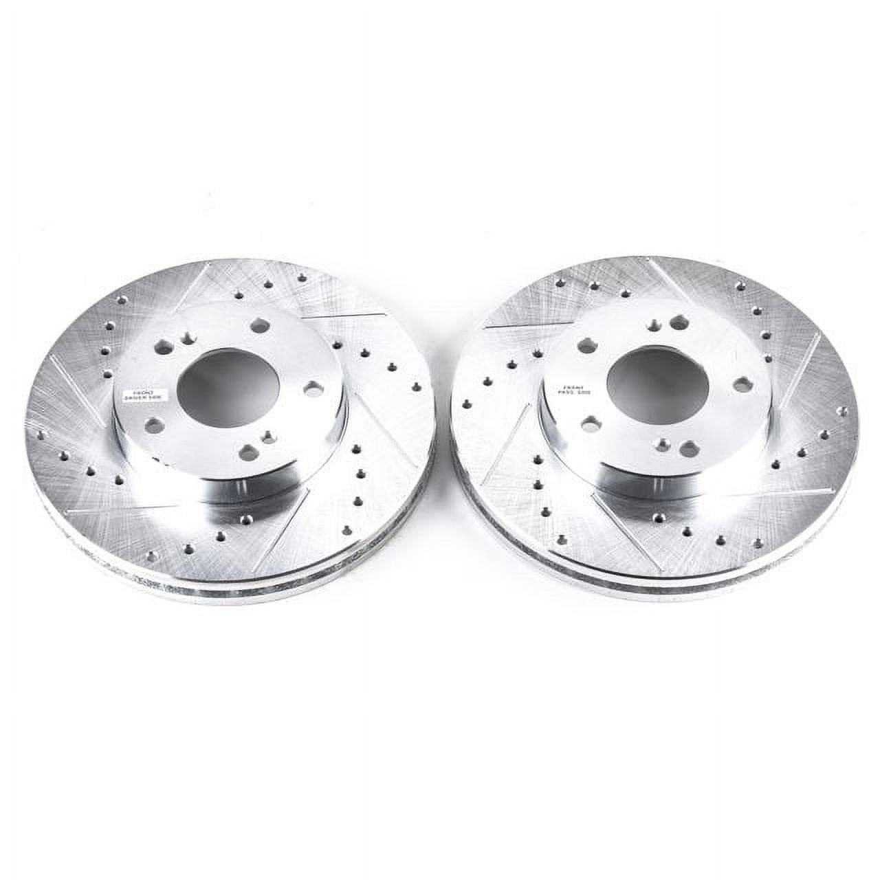Power Stop Front Pair of Drilled and Slotted Brake Rotors JBR550XPR