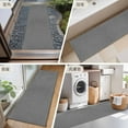 thumbnail image 6 of Dark Gray 2x6 Kitchen Runner Rug, Farmhouse Burlap Solid Grey Color Modern Linen Texture Non-Skid Rubber Backing Large Rectangle Rugs - Living Room Bedroom Office, Indoor Floor Carpets Washable Rug, 6 of 9