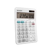 Sharp Calculators EL-330WB with LCD displays Professional Desktop Calculator, White