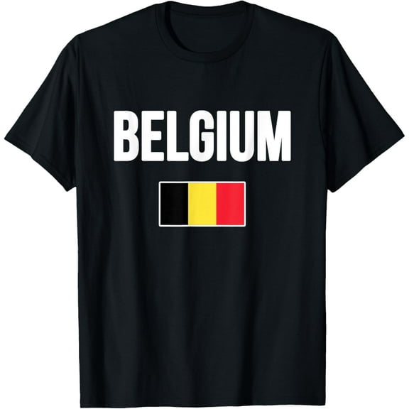 men and women can wear，Belgium Belgian Flag T-Shirt