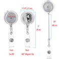 thumbnail image 7 of QREEL Retractable Badge Reels, Badge Holders with Swivel Alligator Clip for ID Cards & Work Badges (25-Pack, Clear), 7 of 7