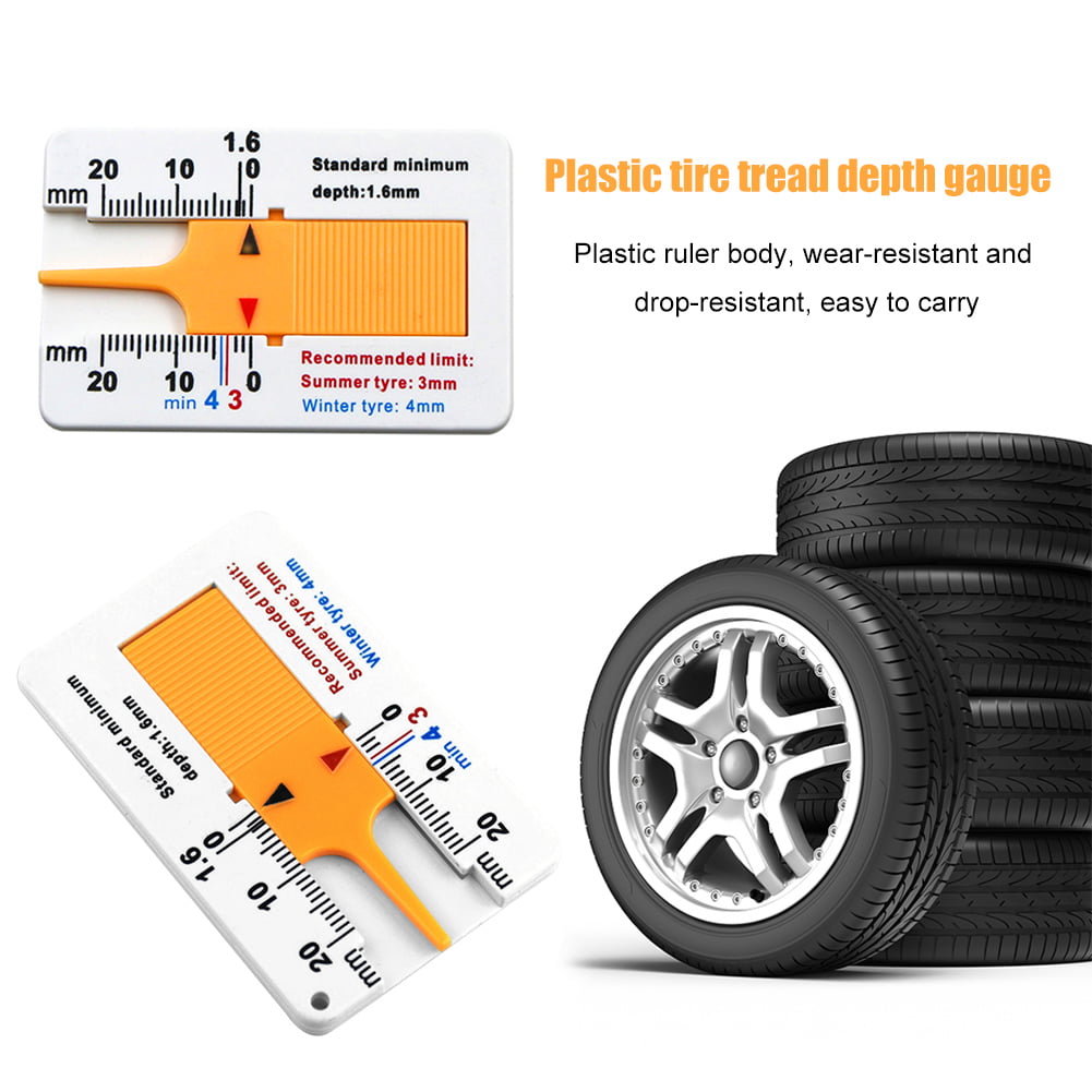jingjing 2021 New Gift 0-20mm Plastic Car Tyre Tread Depth Gauge Caliper Tire Wheel Measure Meter 