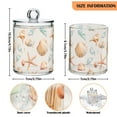 thumbnail image 5 of Yayeee 4 Pack Qtip Holder Bathroom Cotton Swab Canister with Lid Clear Dispenser Set, Gray Seashell, 5 of 6