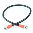 thumbnail image 2 of 2ft 12G-SDI UHD (4K/60) BNC Coax Cable, RG6/18AWG Male to Male, Gold Pin, 2 of 2