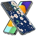 thumbnail image 2 of MUNDAZE Samsung Galaxy A72 Shockproof Clear Hybrid Protective Phone Case Kawaii Japanese Pink Cherry Blossom Navy Blue Cover, 2 of 5